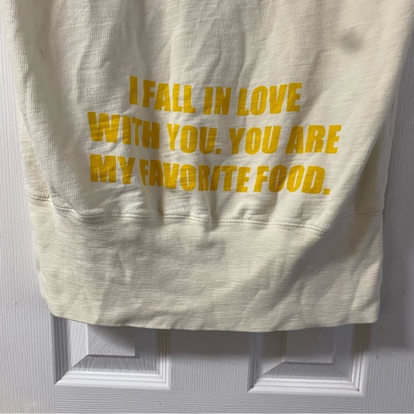 Harajuku Lovers Japanese Cream Short Sleeve Hoodie Tee Size XL Yum Yum - Picture 11 of 14